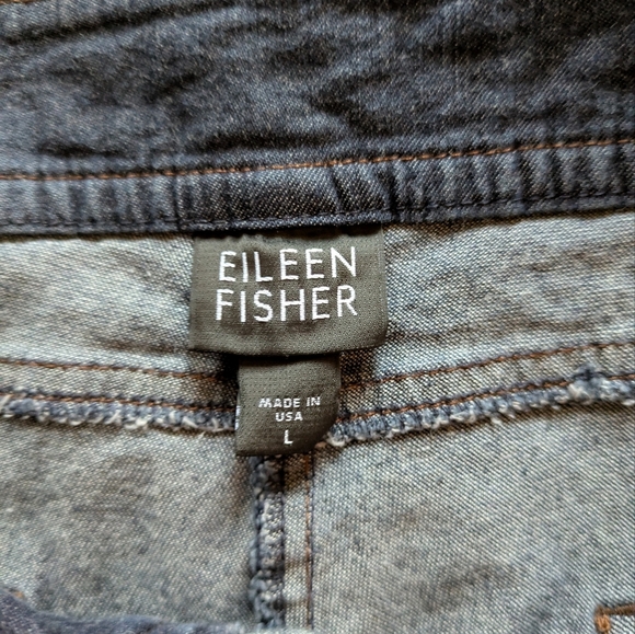 Eileen Fisher Straight Leg Jeans L - Picture 6 of 9